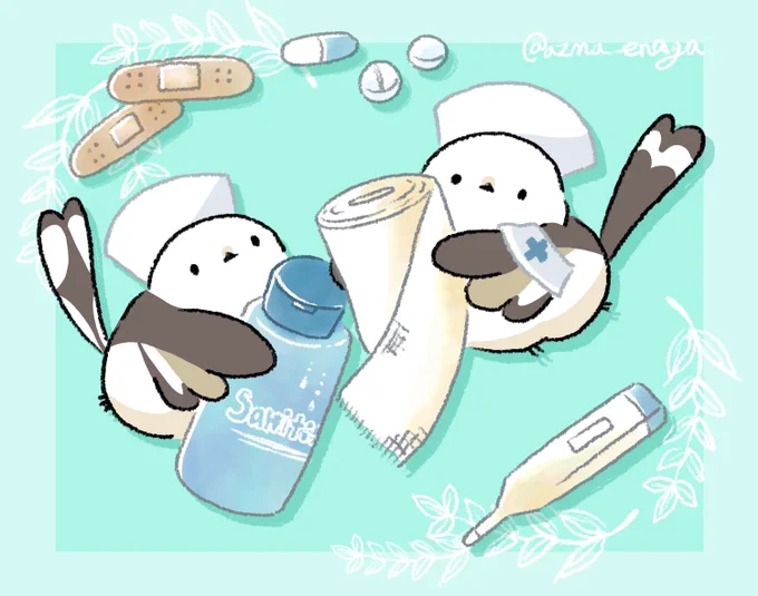 素敵なタグ、お借りします🙏
鳥中心に描いてます🐣💬

 #こんな時期だから動物モチーフに癒されたい 