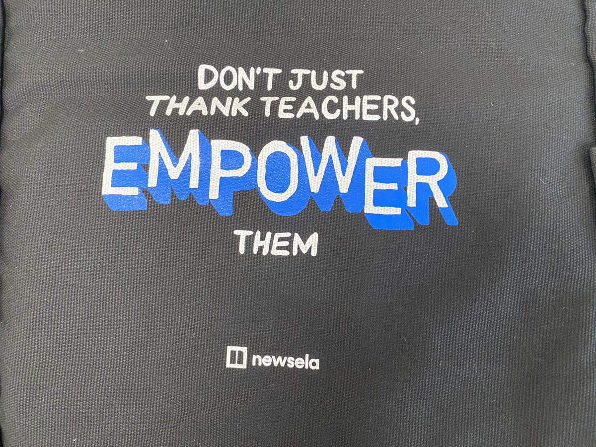 Does anything beat surprise swag? 🤩Thanks @Newsela for the goodies and the message, I shared with my @SaundersPWCS family.  #empowerteachers #WeThing #SmsProud