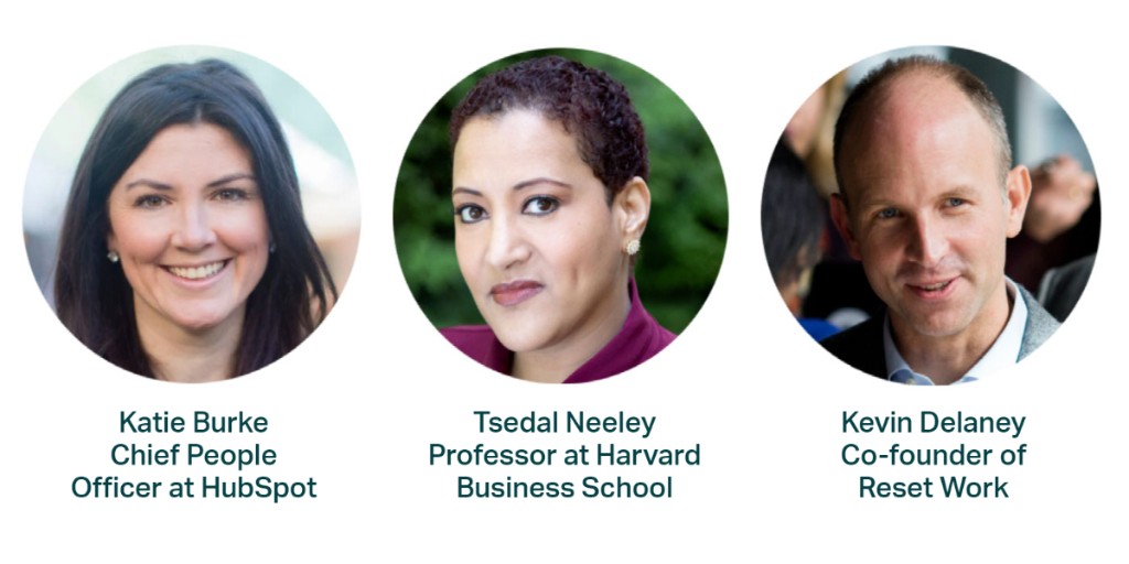 Join Nomadic and Reset Work on May 26, exploring the five biggest return-to-work questions. Hear from our expert panellists: <a href="/tsedal/">Tsedal Neeley</a>, Professor Harvard Business School | <a href="/delaney/">Kevin Delaney</a>, Co-Founder, Reset Work | <a href="/katieburkie/">Katie Burke</a>, Chief People Officer, HubSpot ow.ly/Zcku50EPsGq