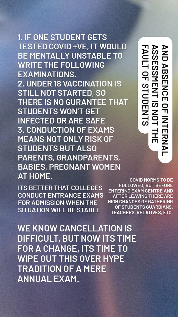 Student23817994's tweet photo. @himantabiswa First, provide vaccines for the class 10 students, then force us to write offline exams. Is the offline exams really worth risking lakhs of lives of students who are not even vaccinated!?
#CancelAllBoardExams
#cancelassamboardexams2021
#protestday15 https://t.co/AFzwnCX0v5