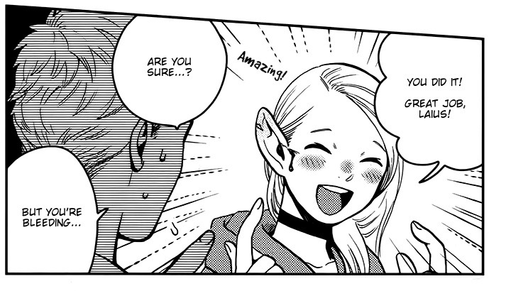 LOVE how the main group in Dungeon Meshi are the opposite of their fantasy race's stereotypes.
- Senshi's a quiet, traumatised dwarf seeking non violent solutions.
- Marcille's a compassionate elf critical of elven superiority.
- Chilchuk's a terrible divorced dad halfling. 