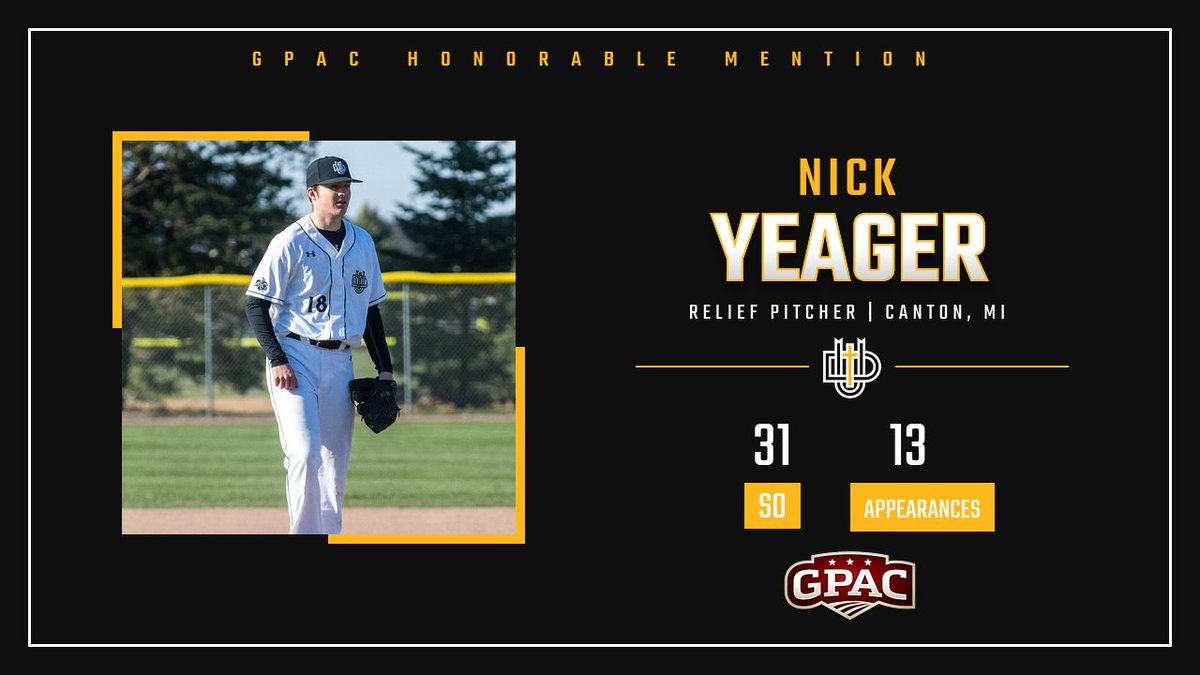 dordtdefenders's tweet photo. ⚾| Congratulations to All-GPAC Honorable Mentions, Austin Pullar (2B), Nick Yeager (RP), and Jadon Vander Molen (RP)! https://t.co/8WV5nuAzPa