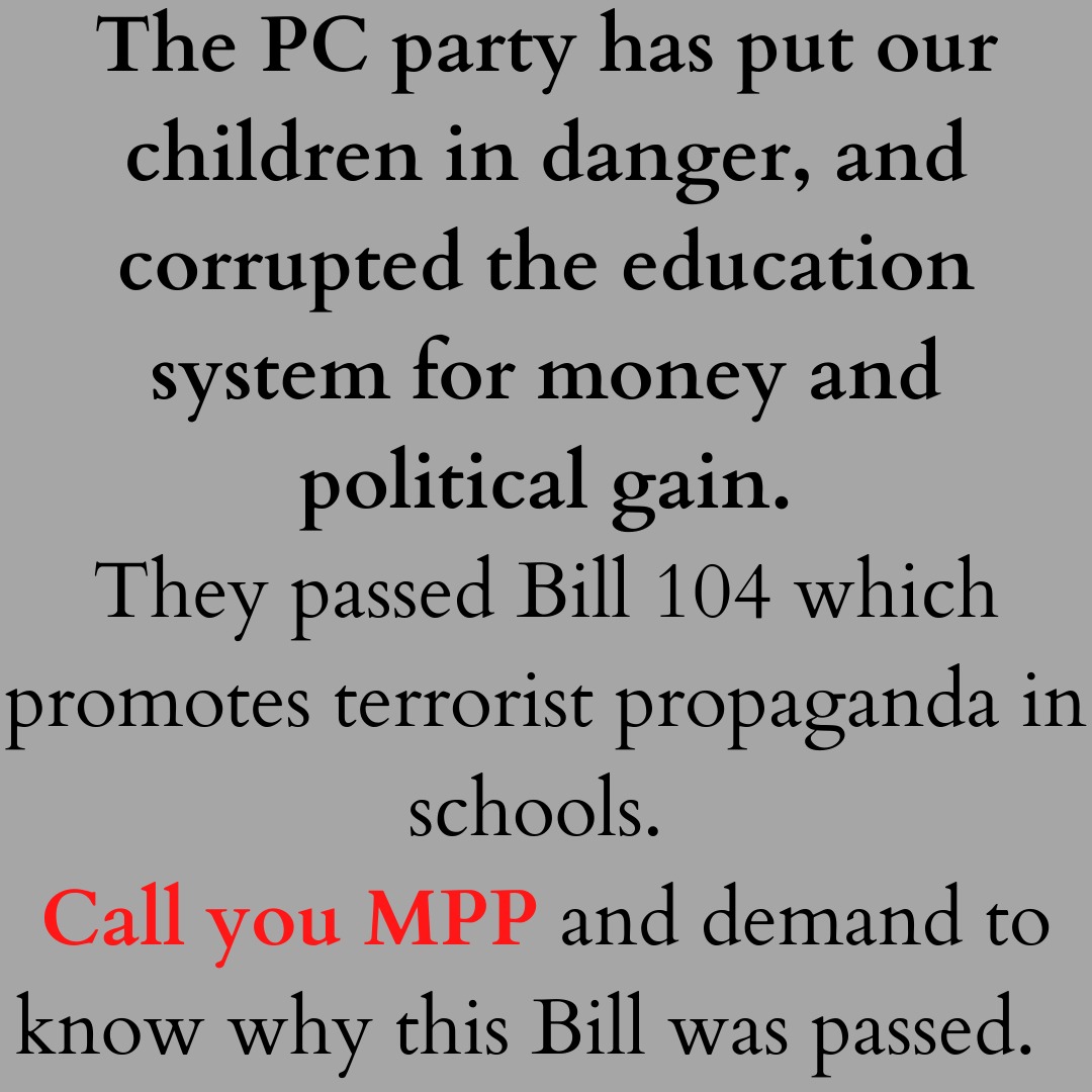 FredMV1's tweet photo. #bill104 #ontarioeducatiomatter #StopHate #TamilGenocide #LestWeForget https://t.co/1wo15oKKEp