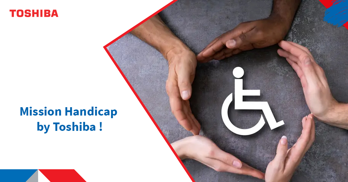 ♿ En 2021, #Toshiba poursuit sa responsabilité sociétale en mettant en place une politique handicap. Ainsi notre société s’engage pour renforcer les actions en faveur du handicap déjà menées localement. 

#ToshibaTec #MissionHandicap
