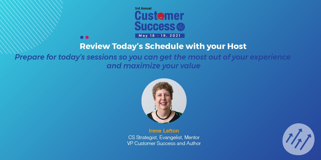 CusSuccessCan's tweet photo. Welcome to the #CustomerSuccessSummit with your host Irene Lefton who will review today’s schedule to help get you prepared for today's sessions and make the most out of your #virtualexperience and #maximize your value. #CS https://t.co/rykpHlaRor
