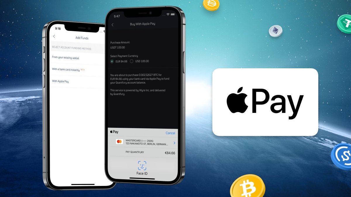 Purchasing crypto using Apple Pay with zero fees based on Binance exchange  spot price added to Quantfury app latest iOS version. Check it out,  Quantfurians!