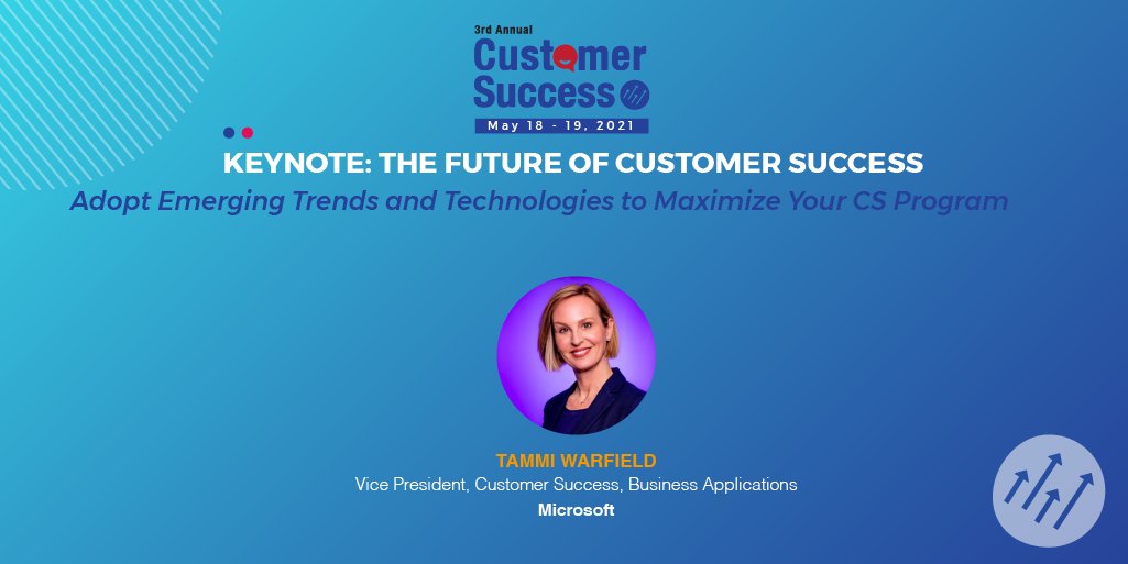 CusSuccessCan's tweet photo. 💡Customer success is always in a constant state of change. Join our #Keynote, Tammi Warfield @Microsoft as she discusses emerging trends &amp; tech to maximize your CS program. #CustomerSuccess #CustomerSuccessSummit https://t.co/23CtCBadSm