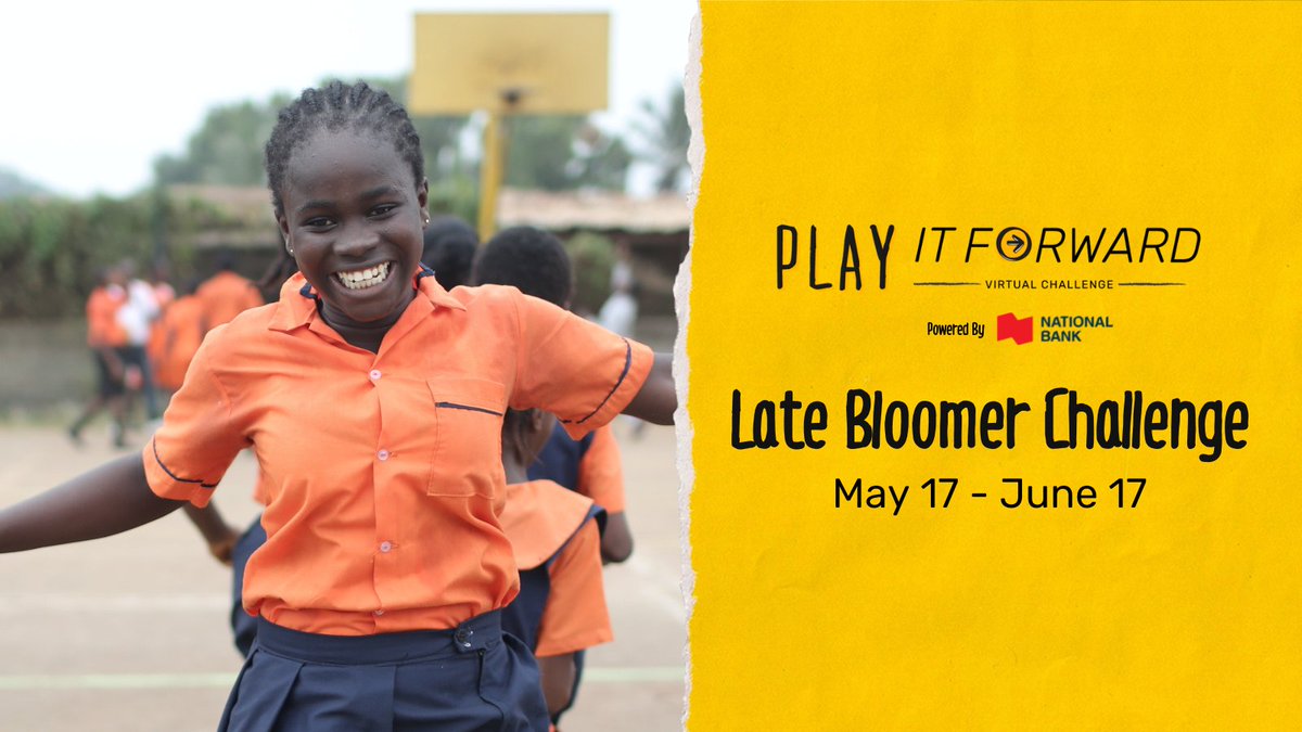 RightToPlayCAN's tweet photo. Thank you for engaging in a week of challenges with #RTPPlayItForward✨
There’s still a chance to WIN! We’ve decided to give our amazing participants a second chance to win the #RTPPlayItForward challenge title.
Accept the #LateBloomer Challenge ⬇️
https://t.co/p0Tsn5NNz3 https://t.co/Z7y28O9R88