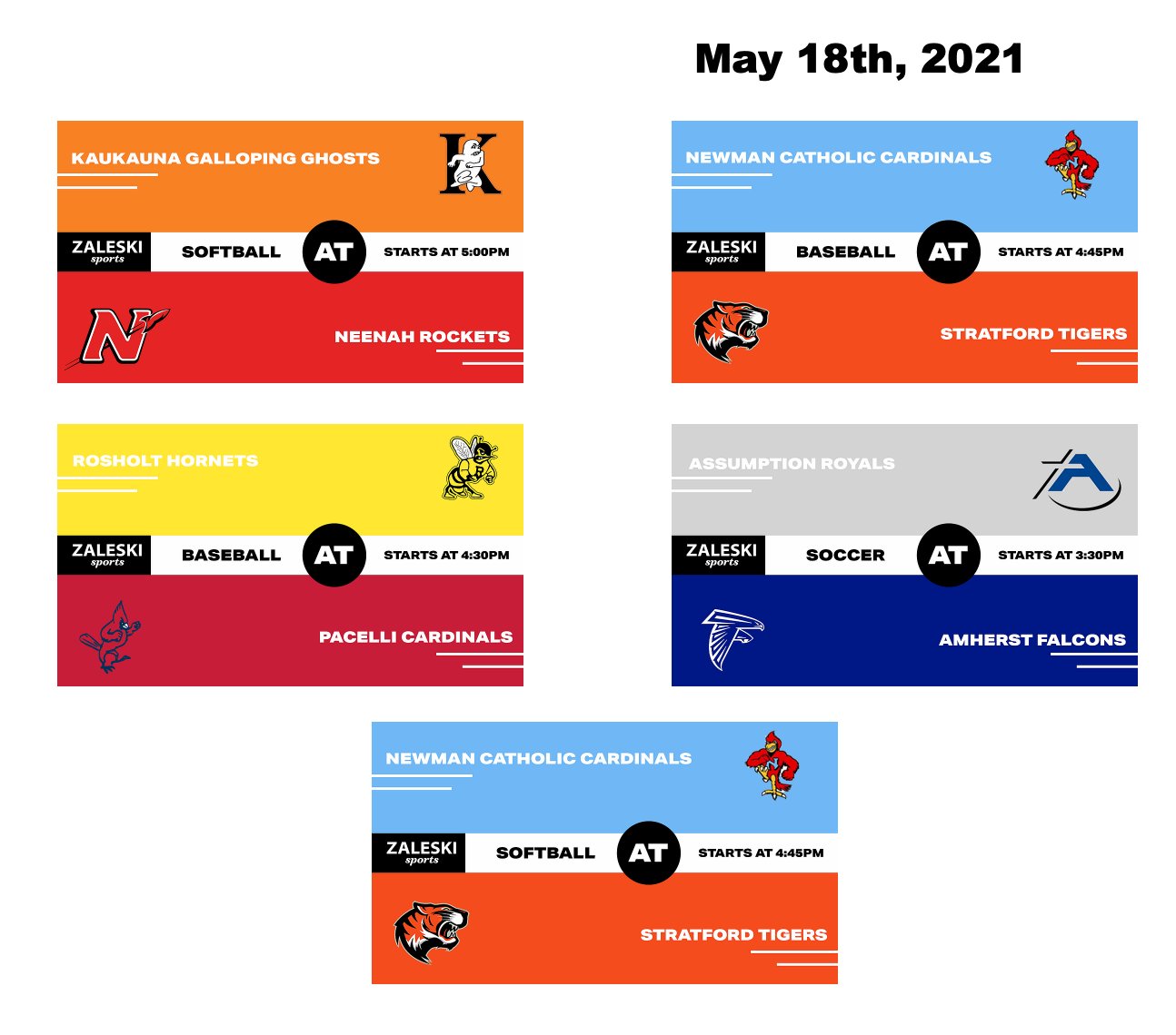 Zaleski Sports on Twitter "Five more games for you this afternoon