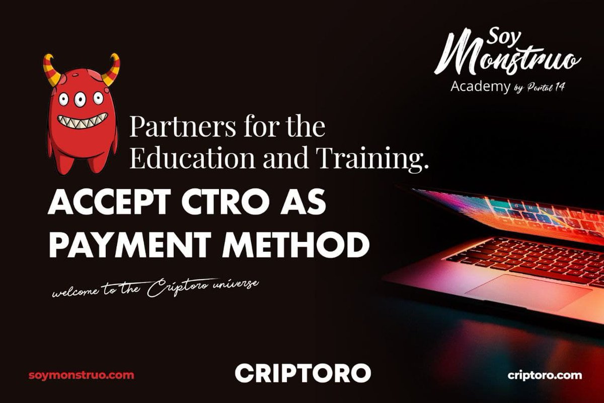 CriptoroEs's tweet image. More companies using CTRO: Accepting as payment method !!

#CTRO #CRIPTORO #criptorocoin #adoption #soymostruo #portal14