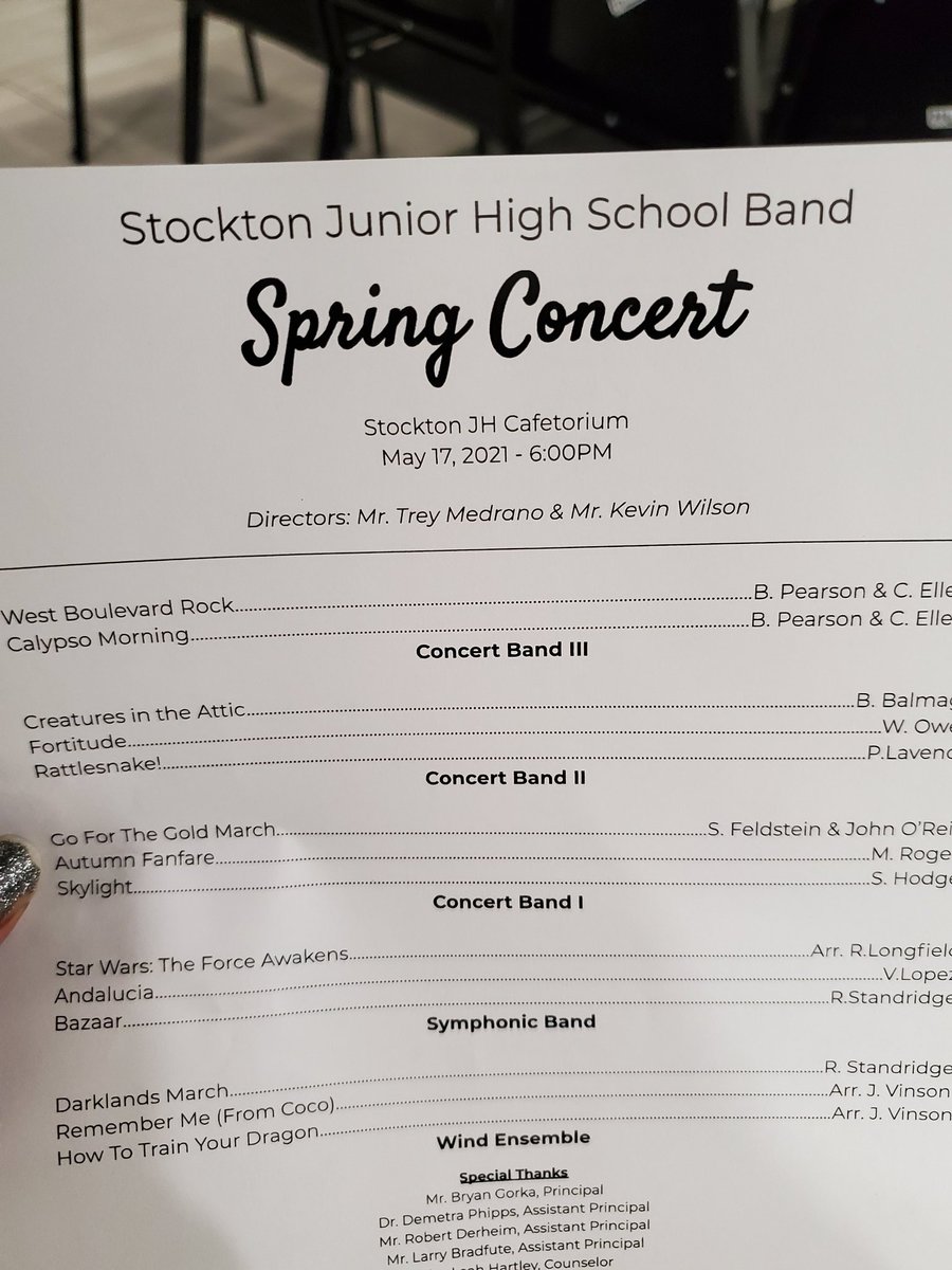 Proud of our Stockton Band last night! <a href="/StocktonCISD/">Stockton Junior High, Conroe ISD</a> @StocktonJH_TV <a href="/stockton_band/">Stockton Band</a> @Stockton_orch <a href="/StocktonJHChoir/">Stockton JH Choir</a>