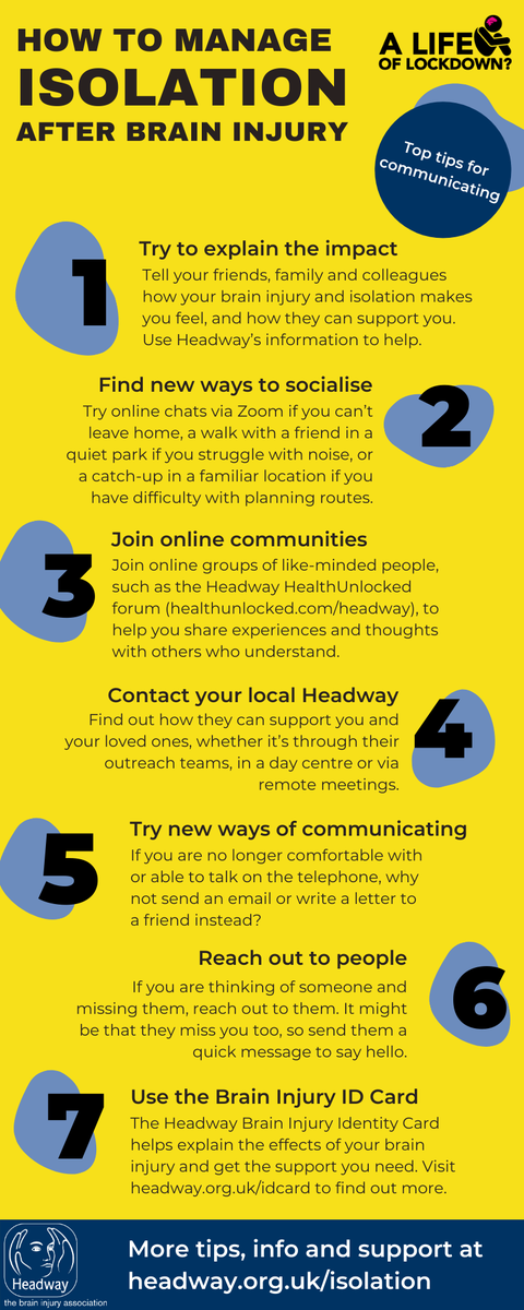 We’ve put together a list of top tips to help you cope with and overcome the challenges of isolation, suggested by brain injury survivors and experts in the field: buff.ly/2SQ91Rg
#ALifeOfLockdown #ABIWeek