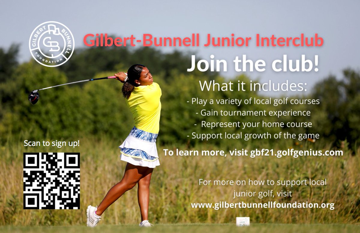 Playgolflex's tweet photo. The Junior Interclub is back! 

Sign-ups are now available for the 2021 Gilbert-Bunnell Junior Interclub

Link below for more information and sign-up your child to play in over 15 events at various public and private courses in Central Kentucky.
Register: https://t.co/vLsRRjQ2ar https://t.co/AcYqZBQjzE