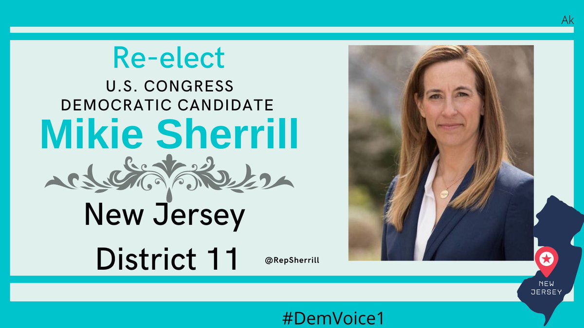 The GOP desperately wants to take the House in '22. Mikie Sherrill's #NJ11 is on their list of seats they think they can win If we don't keep the House Biden's agenda is dead Follow Amplify Vote @RepSherrill Save Democracy #ONEV1 #BlueDot #DemVoice1 #FreshVoicesRise #Dems4USA