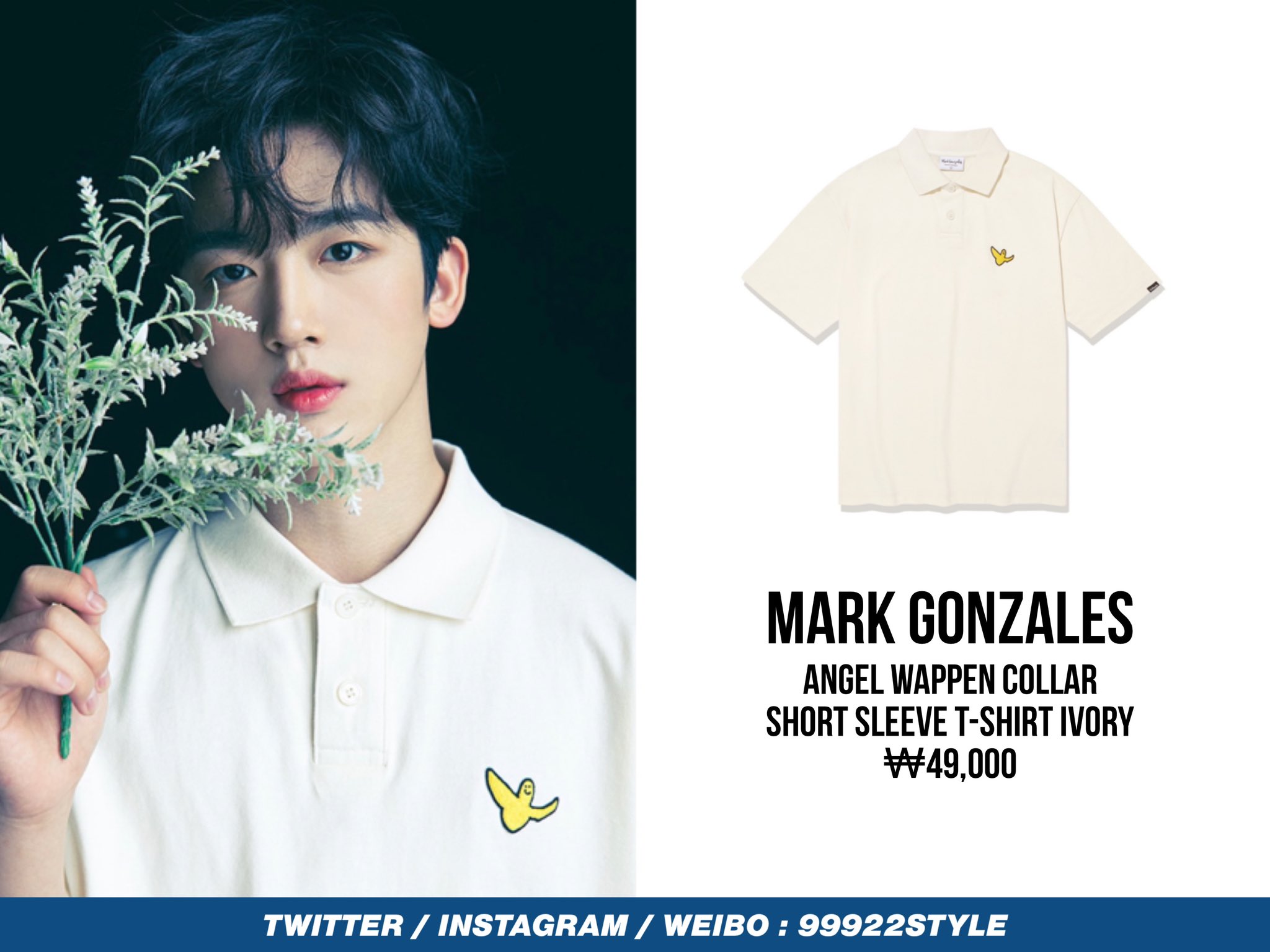 [MARK GONZALES]25SS★ANGEL WAPPEN PIQUE SHORT SLEEVE T-SHIRT Mark Gonzales Angel Logo T-Shirt – SANGKIL