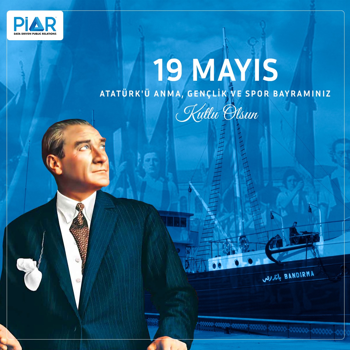 Gazi Mustafa Kemal Atatürk’ün Samsun’a çıkarak Millî Mücadele’yi başlatmasının 102. yıl dönümü; 19 Mayıs Atatürk’ü Anma, Gençlik ve Spor Bayramımız kutlu olsun.