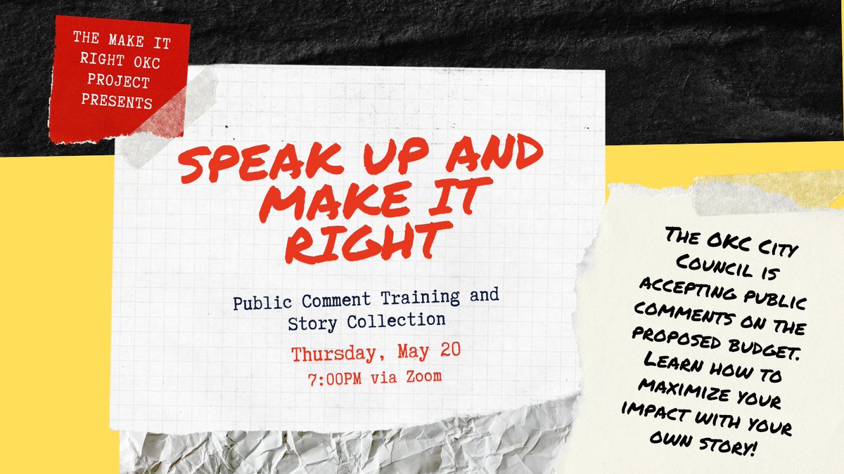 MakeItRightOKC's tweet image. Sharing your story isn’t always easy, and neither is this process! Join us Thursday @ 7pm, as we work through the submission process together!

us02web.zoom.us/j/87606733223?…