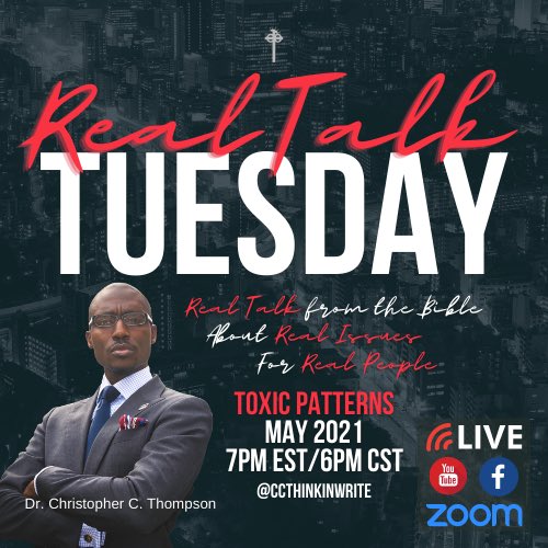 CCThinkinWrite's tweet image. Yo family! I hope y&apos;all locked in for Pt.3 of the #ToxicPatterns series on #RTTstudy. We goin back in tonight at 7pm EST. FB: @CCThinkinWrite or on YT: youtu.be/3nBDLa6n8rw