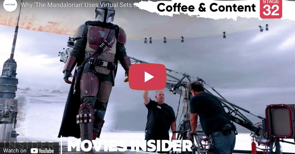 Filmatick1's tweet photo. Coffee &amp; Content: "The Mandalorian" Virtual Sets vs. Green Screen &amp; How to Make Mo… #Stage32 https://t.co/oPrgR3vMeo via @Stage32 https://t.co/rZSfsWQDca