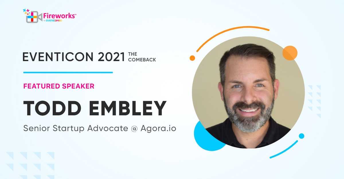 Eventcombo's tweet image. Interested in the future of #startups? Have a startup of your own? Register for Eventicon 2021 – The Comeback and hear from @AgoraIO’s Senior Startup Advocate @ToddEmbley bit.ly/3hb8tQ7 #EventTech #VirtualEvent #EventProf