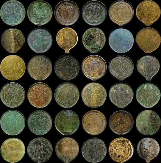 A spectacular collection of bronze mirrors, mainly of Etruscan manufacture, with an extraordinary and refined variety of incised images, reproduced on the nonreflecting side.
Under the Monarchy, #Rome had 3 Etruscan kings
from @VillaGiuliaRm & @MAF_Firenze
#Archaeology #MuseumDay