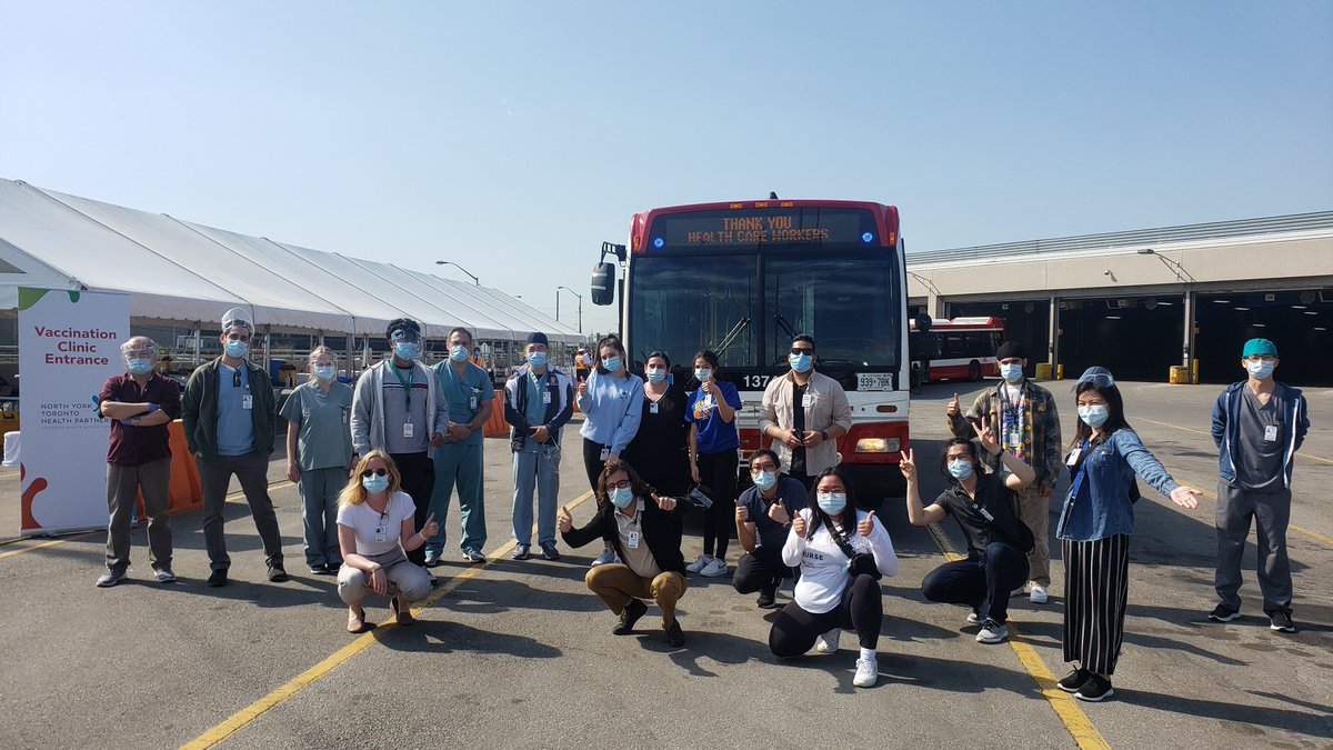 NYGH_News's tweet photo. The sun is shinning, and our Vaccine Team is happy to be at the Wilson Yard today vaccinating TTC workers. Thanks to @ATUlocal113, @TTChelps  and @PasternakTO for helping to make this happen! https://t.co/DucHcWf50F