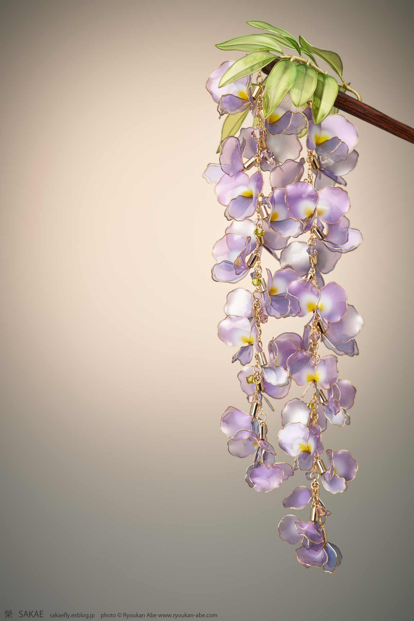 アメリカンフラワー★ディップフラワー★藤 275 #ディップフラワー 藤の花を作ってみました。#ディップ
