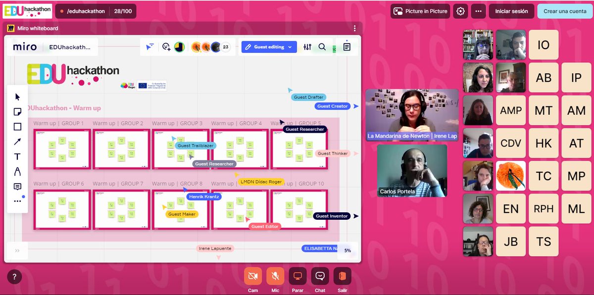 NafoBcn's tweet photo. The #ErasmusPlus @EDUregio1 #Hackathon learning activity is absolutely amazing! Every participant is having a great experience! EduHackathons have a huge potential not only on-site but also in online learning settings. We have the impression to be stepping new methodology paths. https://t.co/xGPC39aAww