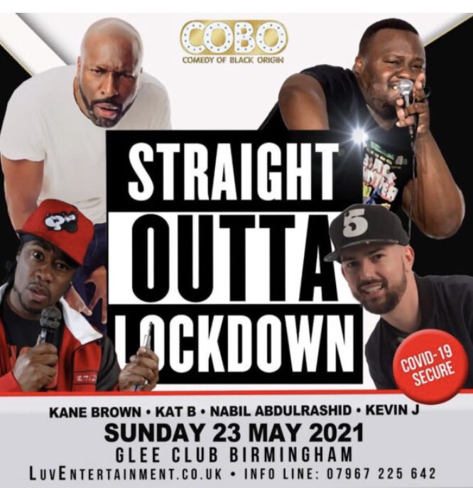 SarahMooreUK's tweet photo. Live comedy is back!! @Katboyce @kanebrowncomedy @kevinjcomedy @Nabilu this Sunday in Brum. Evening show sold out tix available for afternoon https://t.co/xbnW56nLsl #comedy #teamgeestor #laughter #birmingham https://t.co/wY3uaCQpHB