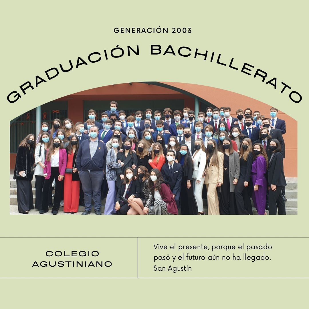APA Agustiniano (@apacagus) on Twitter photo Mañana a las 19h no os perdáis el acto de graduación de nuestros alumnos de 2 Bachillerato en youtu.be/lU9JyULqawg y en apaagustiniano.com
La generación 2003 viven sus últimos días como alumnos de <a href="/agustiniano_es/">Colegio Agustiniano</a>
#somosagustiniano Mañana a las 19h no os perdáis el acto de graduación de nuestros alumnos de 2 Bachillerato en youtu.be/lU9JyULqawg y en apaagustiniano.com
La generación 2003 viven sus últimos días como alumnos de <a href="/agustiniano_es/">Colegio Agustiniano</a>
#somosagustiniano