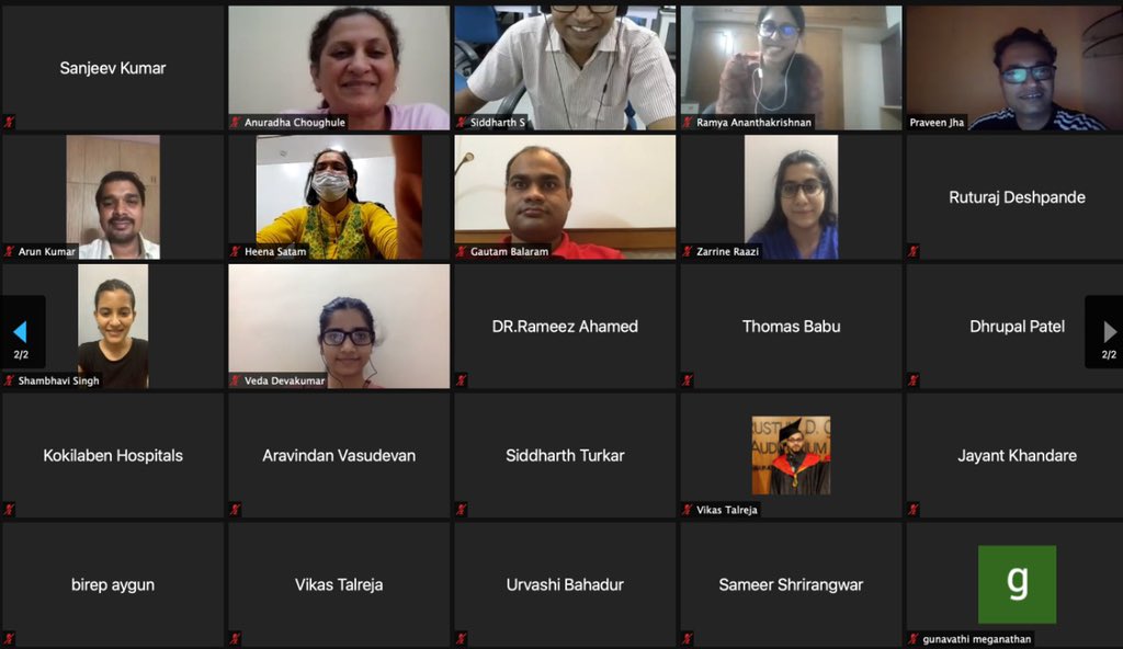 oncologician's tweet photo. “Tell me and I forget, teach me and I may remember, involve me and I learn”
Weekly Virtual Molecular tumour board - learning was never so much fun @SewantiLimaye @RAJATRAJ @UmutDisel @Shaheenah1 @51klm @anu_iris @VastavSiddharth @khizmatghar @shrirangwar @arunkumaronco https://t.co/JLMmo2B1mr