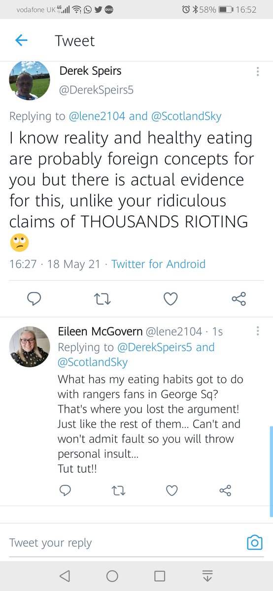 lene2104's tweet photo. When some eejit can't accept my comments on thousands rioting so he goes for the personal touch 😡😡 #itsnottheirfault #neveris #letsgetpersonal https://t.co/R901QNd9TX