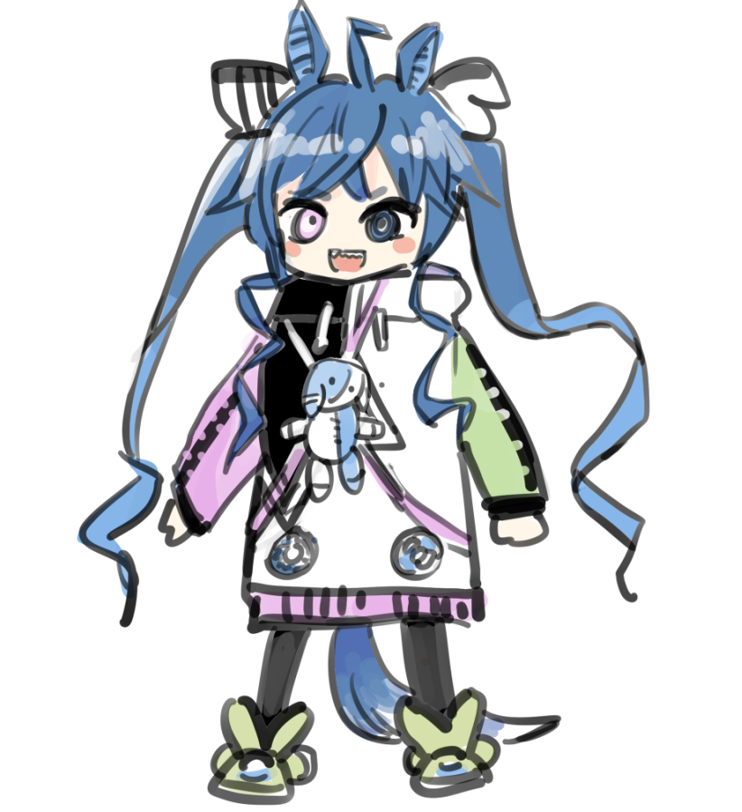 ツインターボ(ウマ娘) 「ウマ(お題箱https://t.co/PI3qysBkTF) 」|矢寺圭太のイラスト