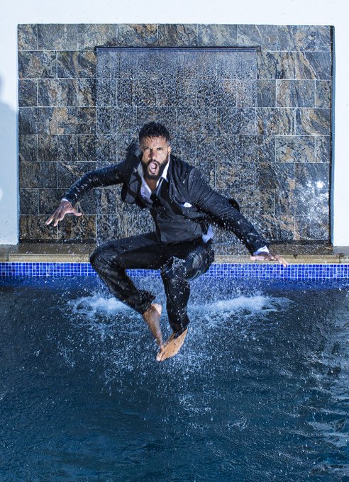 Now this is how you shoot a suit editorial, everyone. You fling @MrRickyWhittle through a waterfall,