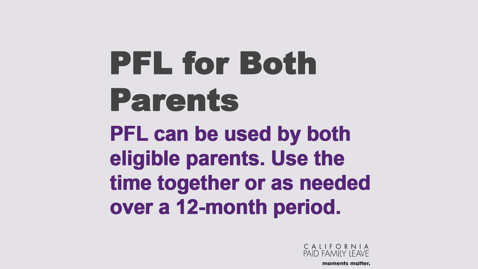 EDD on Twitter "Paid Family Leave allows both eligible new parents to
