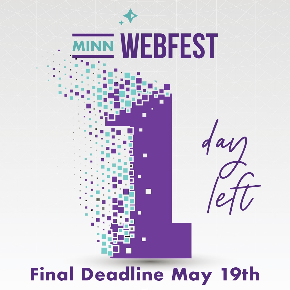 MNWebFest's tweet image. Seriously, just ONE day left until submissions close for Minnesota WebFest 2021! We would love to see you at our 2021 festival is this year, so make sure to submit before it&apos;s too late!

filmfreeway.com/MNWebFest

#MNWebFest #MNWebFest2021