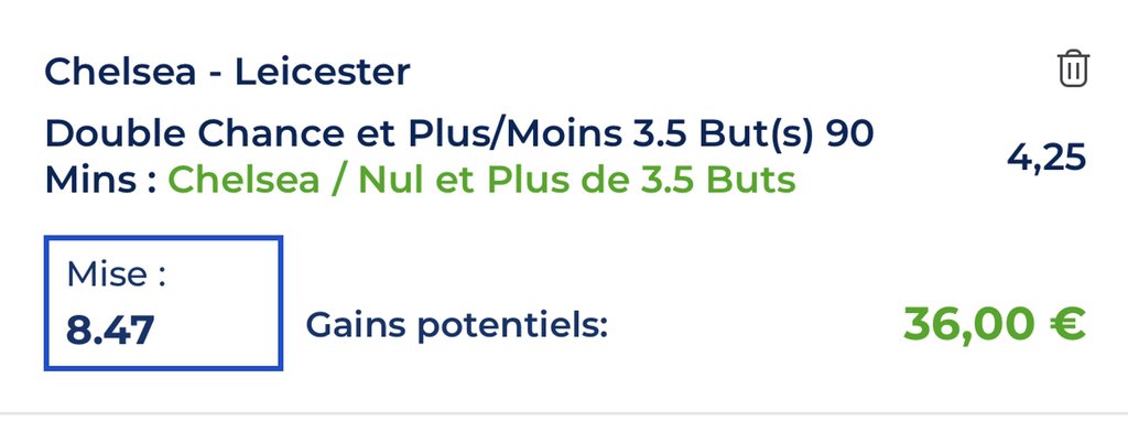 DavidHashtag99's tweet photo. 🚨 #surebet +0,67€   

🚀 Côte boostée sur #Betclic

🔁 Pari inverse sur #PSEL &amp; #Winamax

👀 Les détails en images.

#TeamParieur https://t.co/0ww7MHU3lA