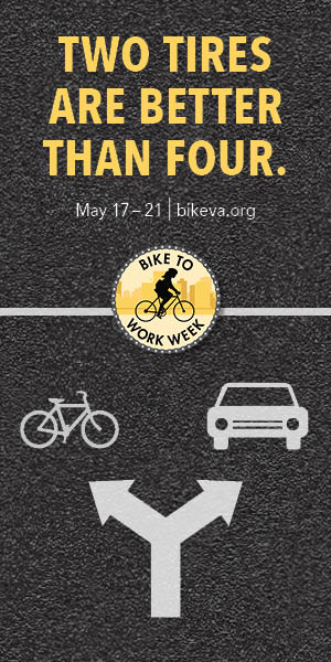 Commute on two wheels!  It's great for your health, great for the environment, and can save you money on parking and wear and tear on your car. Learn more at bikeva.org #BikeVA
