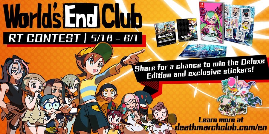 NISAmerica's tweet photo. Join our World’s End Club Retweet Giveaway! The Go-Getters Club is traveling around Japan, but we want to know where you want to travel one day!

To enter:
- RT this post
- Reply to this post telling us a place you’d like to travel to one day
- Tag #WorldsEndClub in your reply https://t.co/eyVPepDJ5S