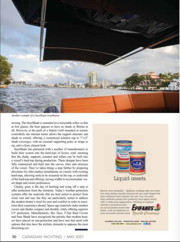 Add a Shade to your boat this year! 🌞

"The trend in these designs appears to be to allow boaters to have sun protection, but without the "enclosure" closing boaters off from the nature that is to be enjoyed" 🚤

Full digital article can be found here: bit.ly/3tWSPux