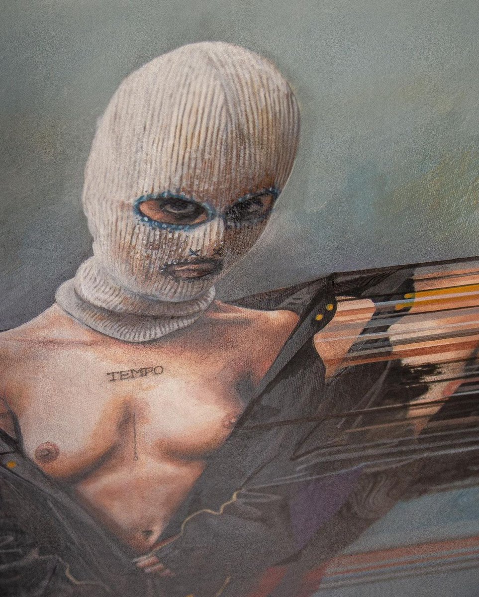 'Concepciones objetivas del tiempo y el espacio', óleo sobre tela, pieza de Zoe Lunar.