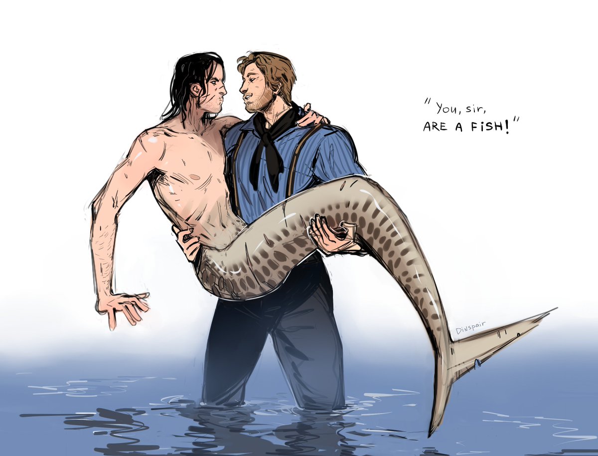 #RDR2 #RedDeadRedemption2 #ArthurMorgan #JohnMarston

some silly #morston for #mermay2021 🦈