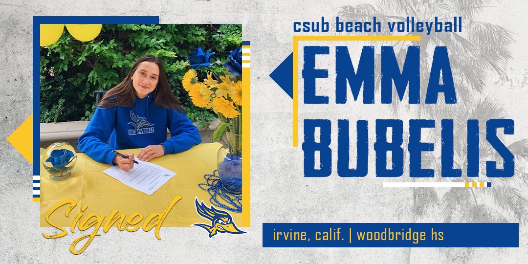 CSUB_Volleyball's tweet photo. Help us welcome the newest member of our Beach Volleyball Team, Emma Bubelis! We’re super excited to have this young talent committed to our program! Welcome Emma 😁
#daretobedifferent #signed https://t.co/Bsc4kZk9vc