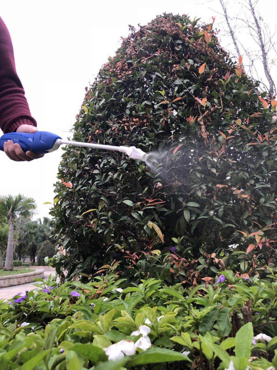 How about this wand sprayer? one button operation, easier usage. "Eliminates Pumping", "Easy-Touch Power Button"… Great for relief from continuous pumping and tired cramped hands. Output up to 500ml/min and characteristics support up to 500cps. It is from Artisan Technology