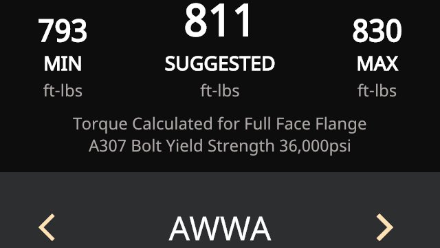 LamonsIsotek's tweet photo. Lamons ISOTEK has modified Torque Values for the Water Market and AWWA Flanged Pipe Specs.  The ISOTORQUE App can be downloaded or updated for the new torque values, based off Bolt Yield Strength of 36,000psi. Update today. #ISOTORQUE #LamonsIsotek #FlangeIsolationKits https://t.co/qnJe8HonB4