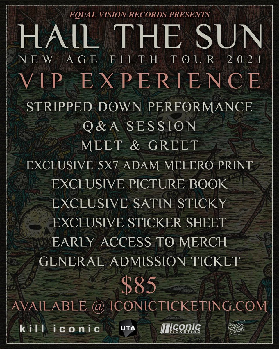 hailthesun's tweet photo. TOUR - @equalvision presents the New Age Filth tour this Fall with support from @kurttravis, @Kaonashipa  &amp; @BodyThiefband. VIP and presale available now at the link in our bio, and GA tickets go on sale Friday. Can you believe we get to experience a live concert together again? https://t.co/Sec8agPsu2