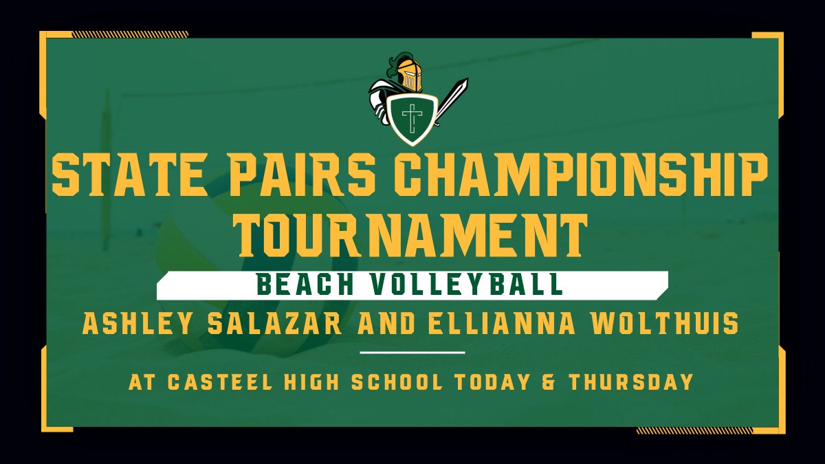 STATE PAIRS CHAMPIONSHIP TOURNAMENT for Ashley Salazar and Ellianna Wolthuis! Go Knights! #ArmorUp