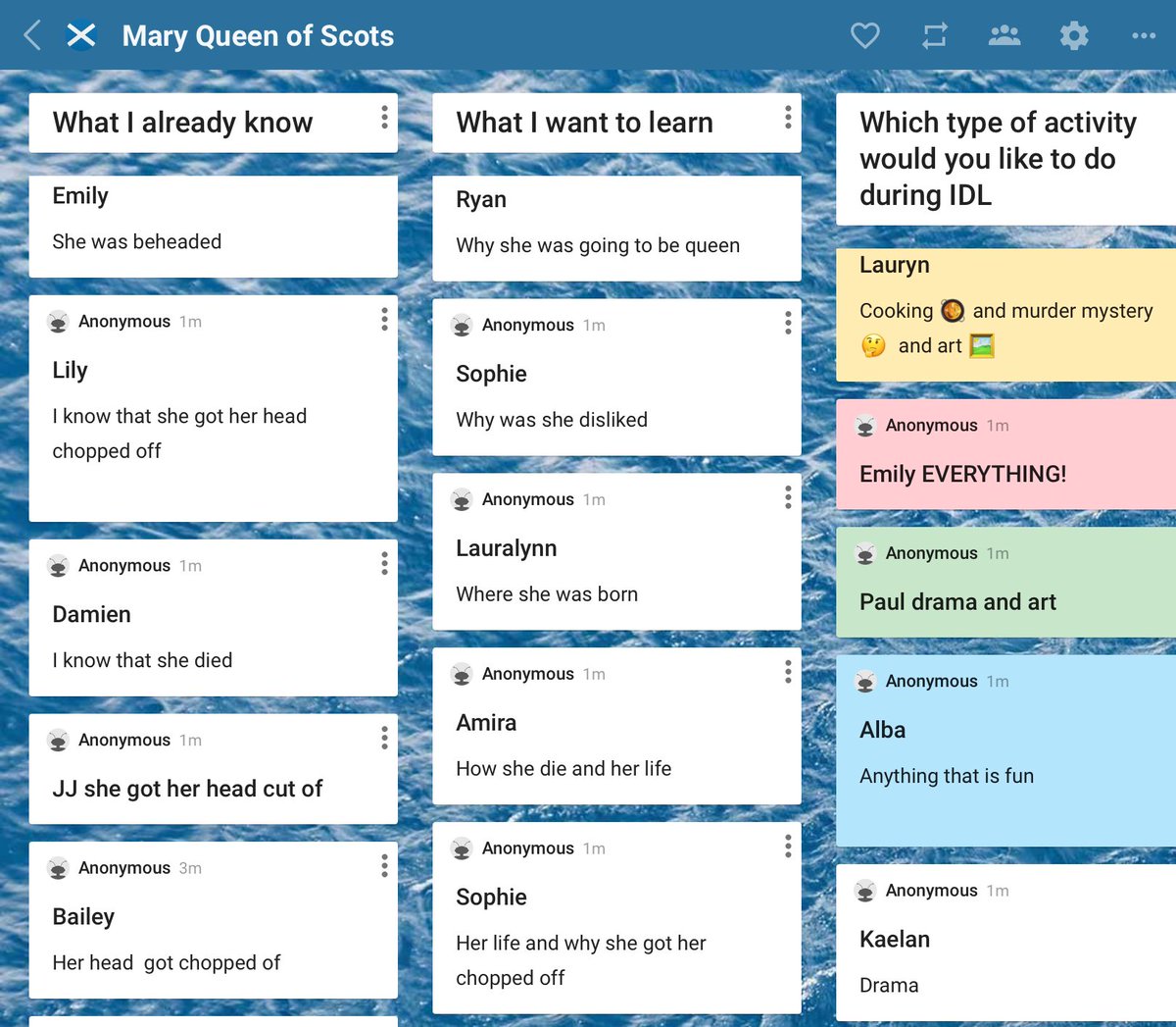 MrsSwanBX's tweet photo. To begin our new topic, we used @padlet to share what we already know and what we want to learn. We also shared which type of activities weβd like to include - watch this space for some exciting learning experiences ππ #BPSIDL #BPSPupilLedLearning @DramaBps @ConnectedFalk https://t.co/Hs4itEZAwT