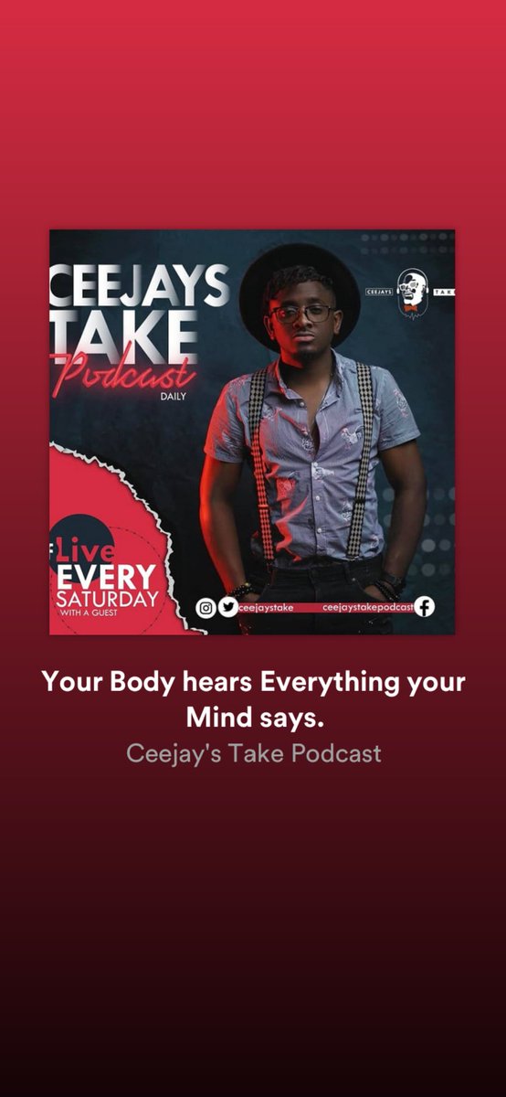 ceejaystake's tweet photo. New Episode OUT NOW!!!
Today, let's talk about motivating yourself to do those things that you would rather not do, but must.
#ceejaysquotes
#ceejaystake
#ceejaystakepodcast
#ceejaysrandom2mins https://t.co/Wx5C608dzr