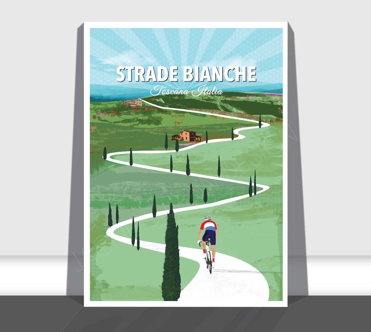 Cobbled2gether's tweet image. To celebrate the Giro D'Italia's route tomorrow through  Strade Bianche region, I'm giving a 20% discount on any of my Italian prints, for 24 hours starting...now! Apply code Giro20 at checkout. cobbled-together.co.uk #giroditalia2021 #stradebianche #milanosanremo #stelvio